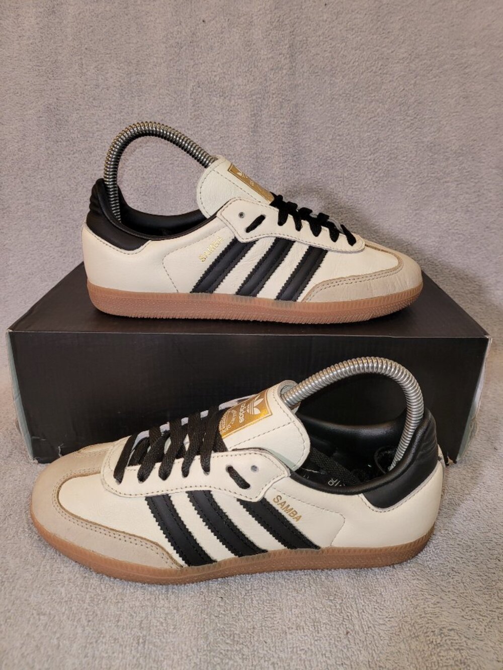 Adidas Samba Women's Size 5.5 OG Cream Black Tan Gum Sneakers ID0478 (#2288)